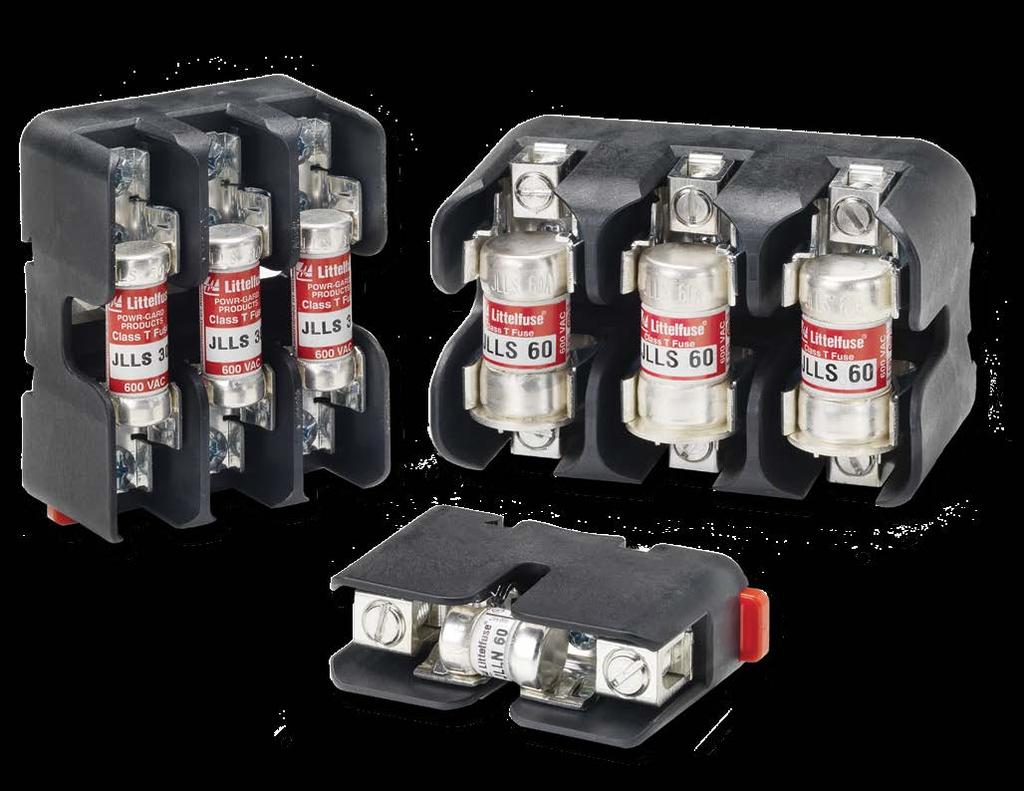 LF SERIES CLASS T FUSE BLOCKS 300 V 600 V Fast-Acting Products UL Class T Ordering Information (Class T 300 V) AMP Ordering Information (Class T 600 V) AMP BASE POLES 1 2 3 TERMINAL SUFFIX BOX LUG