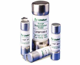 Suppression Products Overvoltage Suppression Products Surge Suppression Fuses Features Very current-limiting under AC short-circuit conditions.