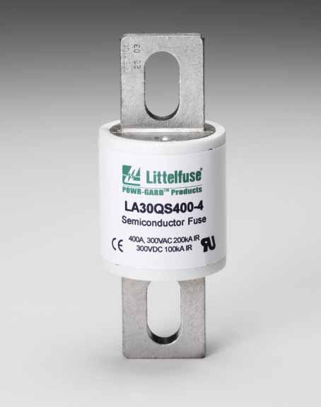Special Purpose Fuses LA0QS Semiconductor Fuses 00 VAC Very Fast Acting 5 4500 Amperes Littelfuse LA0QS series Semiconductor protection fuses are intended for the protection of Power Semiconductors