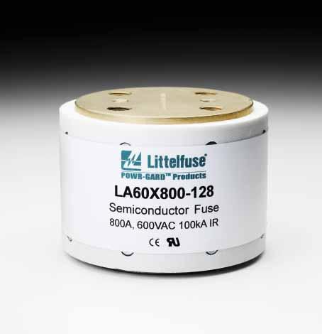 Special Purpose Fuses LA60X Semiconductor Fuses 600 VAC Very Fast Acting 700 2000 Amperes Littelfuse LA60X semiconductor protection fuses are popular for the protection of higher voltage heavy