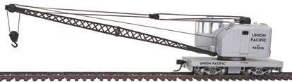 Locomotive cranes are used in railroad construction and maintenance for everything from bridgework to rerailing derailed equipment.