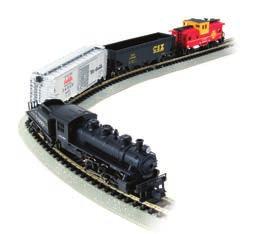 Modern version set includes diesel loco, Knik and Kenai passenger cars. E-Z Track oval, power pack and speed controller. 160-743 Alaska Railroad Reg. Price: $279.00 Sale: $187.