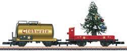 WALTHERS Z Christmas Add-On Set Märklin. Expand your #441-81705 Christmas Starter Set with two cars and a siding for more fun!