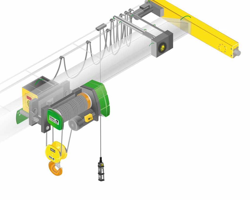 The SH ex wire rope hoist is available for gas explosion protection Zone 1