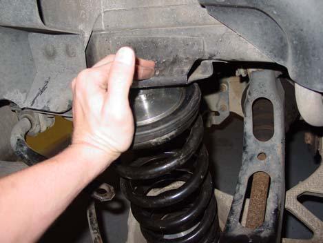 Spay the top of the coil spring with a