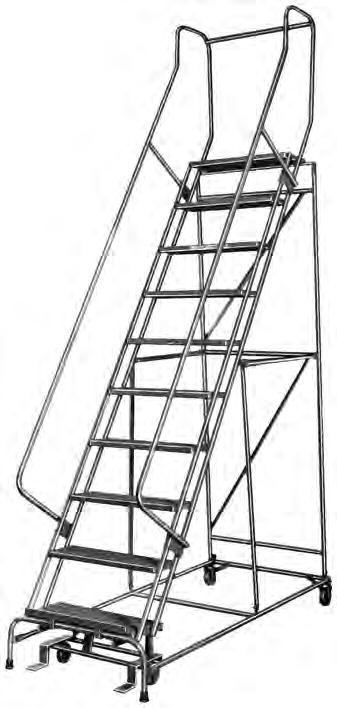 Cotterman 10 STEP WITH HANDRAILS AND SAFELOCK 110R COTTERMAN SERIES 100 steel safety ladders are shipped knocked down in major welded subassemblies to save freight.