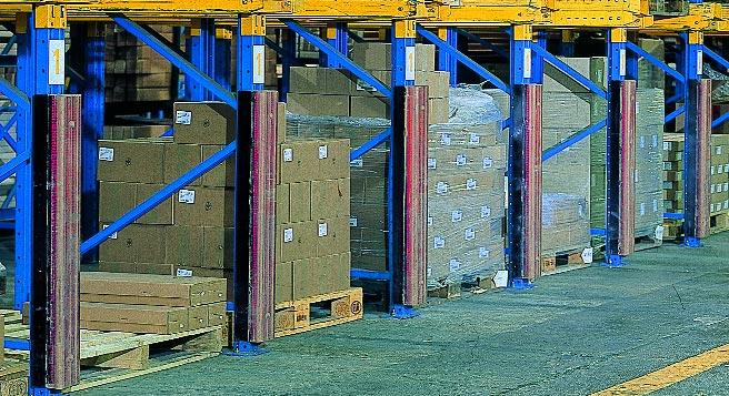 Guards storage racking and corner protection One thing is certain: When storing pallets and box pallets it is difficult to avoid the fork lift trucks making contact with the
