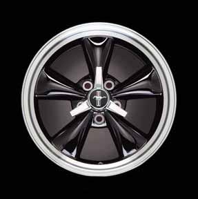 MUSTANG 18 Painted Argent * 18 x 8.5 Painted argent aluminum 5-spoke, (flangeless), GT-style, with machined outer edge.