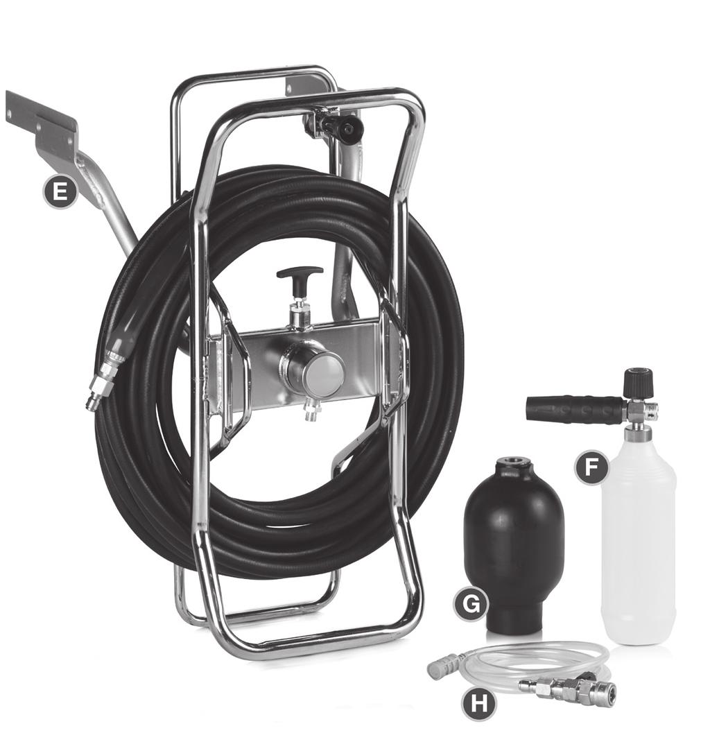 Hydra-lean Pressure Washers ccessories GUNS ND WNDS 15T282 Optional replacement SST spray gun 15T279 32 in (81 cm) SST wand 15T280 10 in (25 cm) SST wand 247880 Gun SST quick disconnent connections