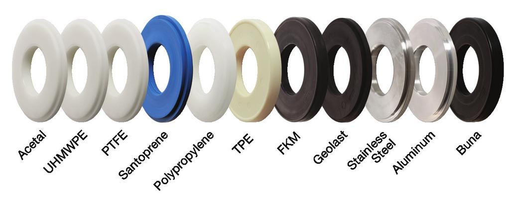 Pump Selection Key all heck Materials all heck Material Thermoplastic Polyester Elastomer (TPE) Stainless Steel Santoprene Geolast una-n Fluoroelastomer (FKM) PTFE Polychloroprene (R) Polychloroprene