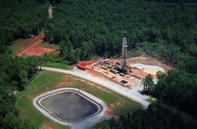 North America Construction of shale gas well Clear forests and mountains and develop flat