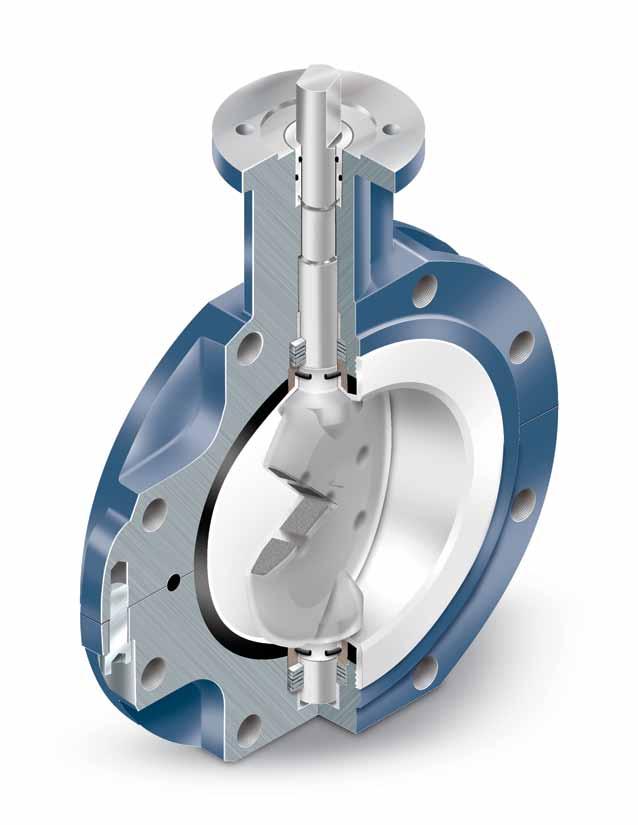 Sure Seal s LBF Series Lined Butterfly Valves feature The Most Effective Technology available for controlling and isolating corrosive, high-purity and abrasive process media.