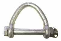 SHKES Web Shackles arbon Web Sling Shackle Finish: hot dip galvanized inch pin (zinc plated) as shown furnished as standardcotter or hair pin can be furnished on special order Shackle body: carbon