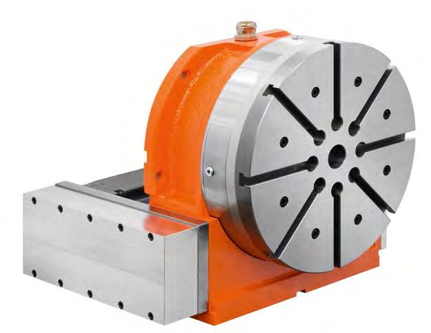 When compared to conventional worm-driven NC rotary tables, it permits a reduction in cost up to 50 %.