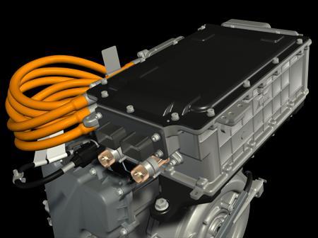 Power Electronics The power inverter module is located on the drivers side of the engine compartment and is mounted