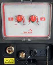 setting Program selection and advance parameters display and buttons C D E F G H I Wire speed regulation rc