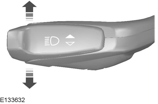 Lighting Manually Overriding the System REAR FOG LAMPS Push or pull the lever to switch between high and low beam.