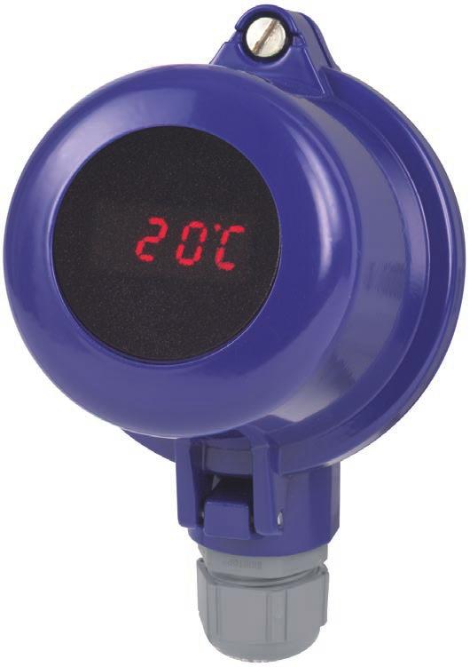 Connection head with digital indicator (option) As an alternative to the standard connection head the thermometer can be fitted with an optional DIH10 digital indicator.