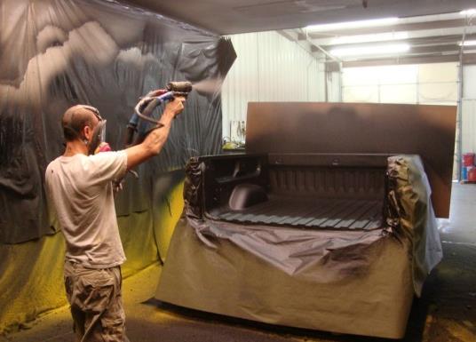 Truck Bed Installation Application of Coating 45.