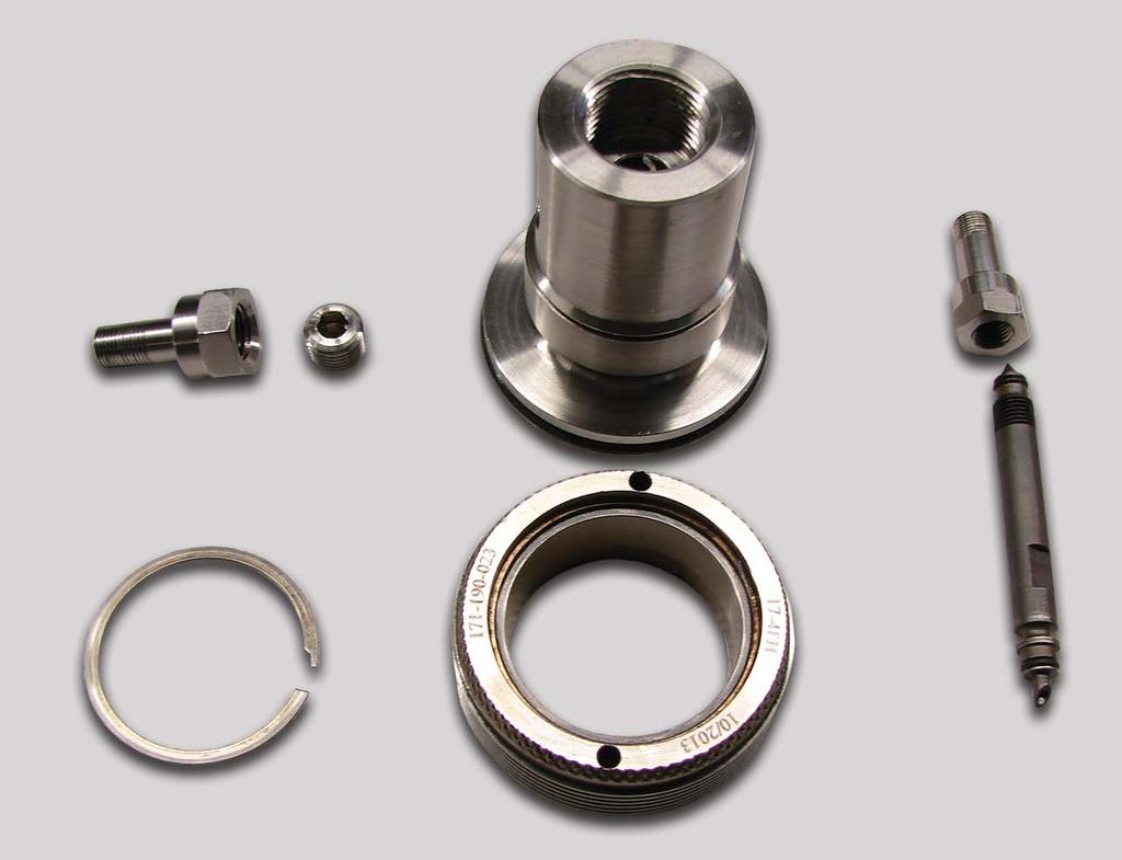 Top Cell Cap Assembly 1. Wrap a rupture disk (#171-190-027) with Teflon tape and screw it into the ¼" NPT Adapter (#171-190-041). 2.