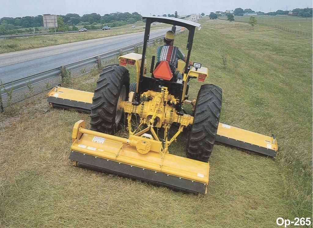 The tractor should never be operated at speeds that cannot be safely handled or which will prevent the operator from stopping quickly during an emergency.