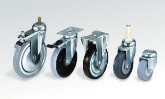 DESIGN & VISUAL MERCHANDISING STEEL SINGLE WHEEL CASTERS 2NF-S/D Medium Duty Casters Capacities up to 220 lb.