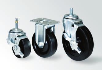 STEEL SINGLE WHEEL CASTERS DESIGN & VISUAL MERCHANDISING 2NF-Q Economical Medium Duty Industrial Style Casters Capacities up to 300 lb.