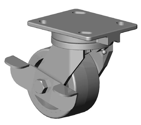 50 1500 maximum MEDIUM HEAVY DUTY SERIES CASTERS FEATURES Swivel section: Constructed of hot forged SAE 1045 steel and built to the same dimensions as popular cold forged industrial casters.
