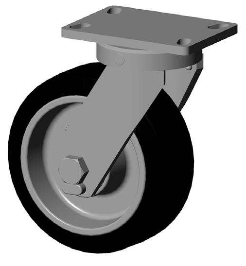 61 SERIES KINGPINLESS STYLE 3500 maximum CASTERS FEATURES Swivel Section: A high alloy steel swivel section features a precision machined and through hardened 3-1/4 diameter raceway with 1/2 inch