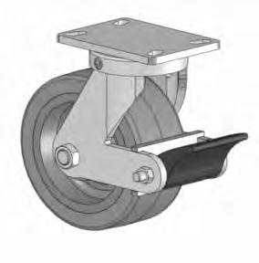 pneumatic poly cam brake offers a greater movement of the brake shoe to compensate