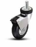 Light Duty Caster INDEX 01 Universal Economy Caster with LIGHT DUTY PLASTIC WHEEL and Plain Bearings Series Caster Type...Page # 01T Light Duty Casters - Economy.