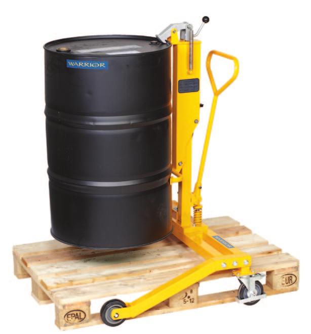 The premier name in materials handling Drum Handling WARRIOR Drum Handling - DrumPorter Easy to use it lifts the drum hydraulically off the floor for transportation and smoothly lowers it via a