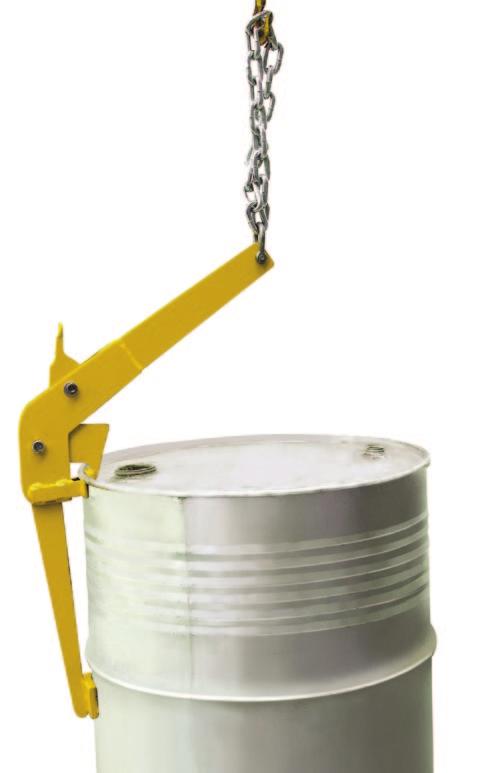 Drum Handling/Access The premier name in materials handling WARRIOR Drum Pincers All Steel Construction Works easily with overhead hoist or hook from forklift WRDL500A easily moves