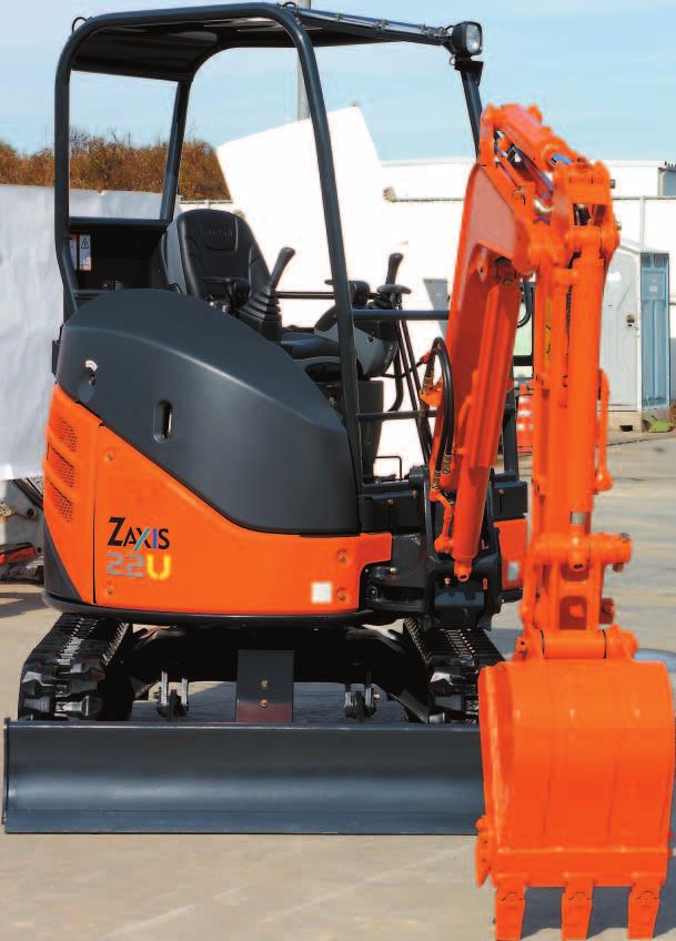Hitachi applied all its excavator expertise in the design of the new zero-tail mini excavators ZAXIS 22U.