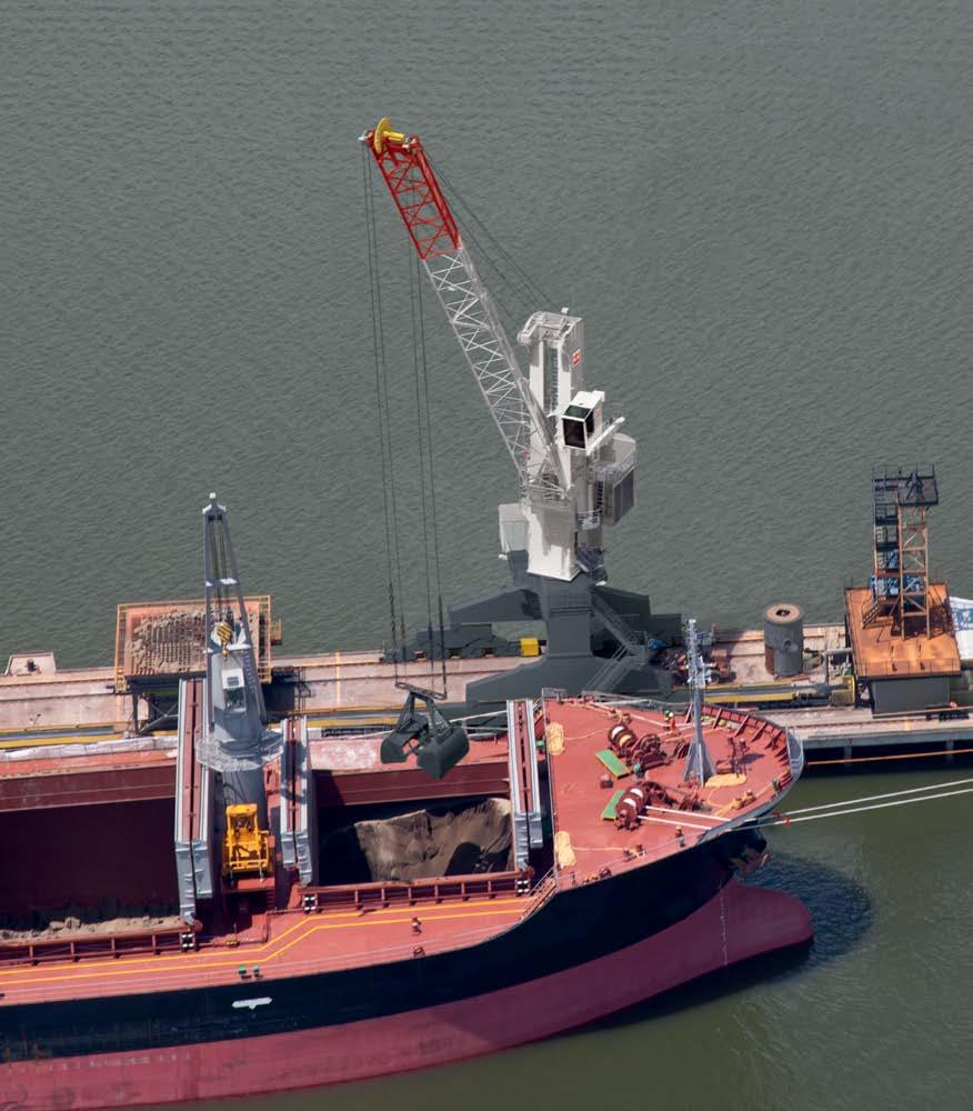 Perfectly integrated handling Highly efficient solutions Terex Port Solutions develops high-performance harbour cranes like