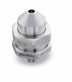 passages reduce the risk of clogging Available with threaded inlet connections or mounted on standard or made-to-order spray injectors Ideal for gas cooling and conditioning applications Fluid Insert