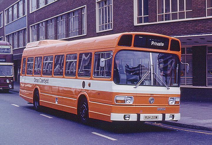 (above) Cardiff bought Leyland Nationals following the visit of demonstrator FRM 499K in