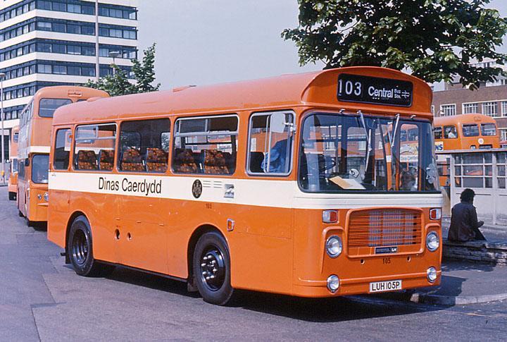 1976 Only three vehicles were bought by Cardiff in 1976 two were Bristol LHS6Ls with ECW bodywork containing 27 coach seats.