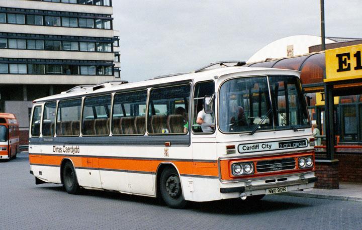(above) The third vehicle bought in 1976 was Cardiff s first post-world War II coach.