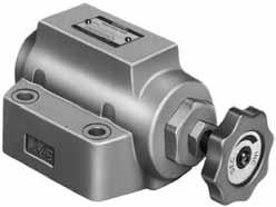 FLOW CONTROLS This valve is used to regulate an actuator speed in a circuit where line pressure is almost steady and small fluctuation of oil flow due to pressure changes is permitted.
