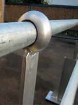 Handrail Components for Box Beam & W Section Armco Utilising Lockinex Standard range of products, handrail attachments can be made to the Crash Barrier posts.