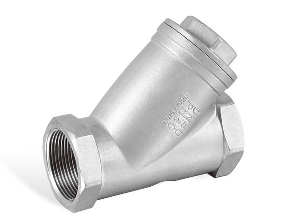 A-261T Y-Strainer screwed end, PN40, PSI800 Investment casting body Maximum working temperature 230 C The end-to-end length conforms to DIN 3202, Part 4.