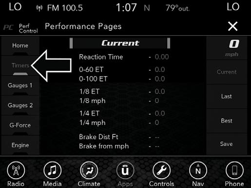 10 UNDERSTANDING YOUR INSTRUMENT PANEL Timers When the Timers Page is selected you will be able to select from following Tickets : Current Pressing the Current button displays a real time summary of