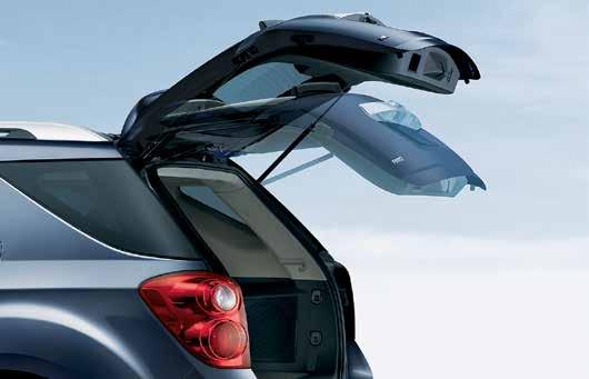 itegrated ito the roof, it s easy to add ceter rails ad dealer- AVAILABLE PROGRAMMABLE power LIFTGATE For easy loadig ad uloadig, you ca ope the liftgate 3/4 of the way or to the max, or 63.