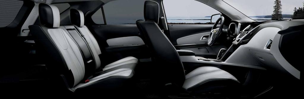 60/40 split-foldig seat. Driver Iformatio Ceter. Equiox LTZ iterior i Jet Black/Light Titaium-Color with available features.