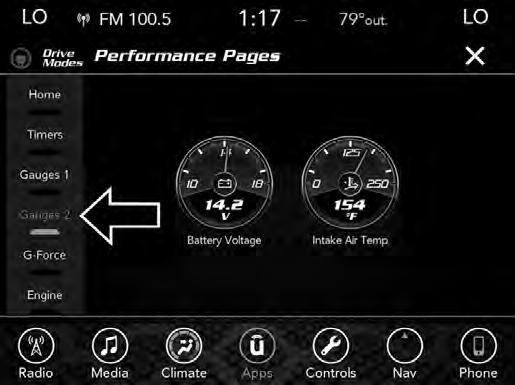 When selected, this screen displays the following values: Coolant Temperature Shows the actual coolant temperature.