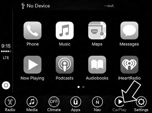Apple CarPlay If Equipped Apple CarPlay allows you to use your voice to interact with Siri through your vehicle s voice recognition system, and use your smartphone s data plan to project your iphone