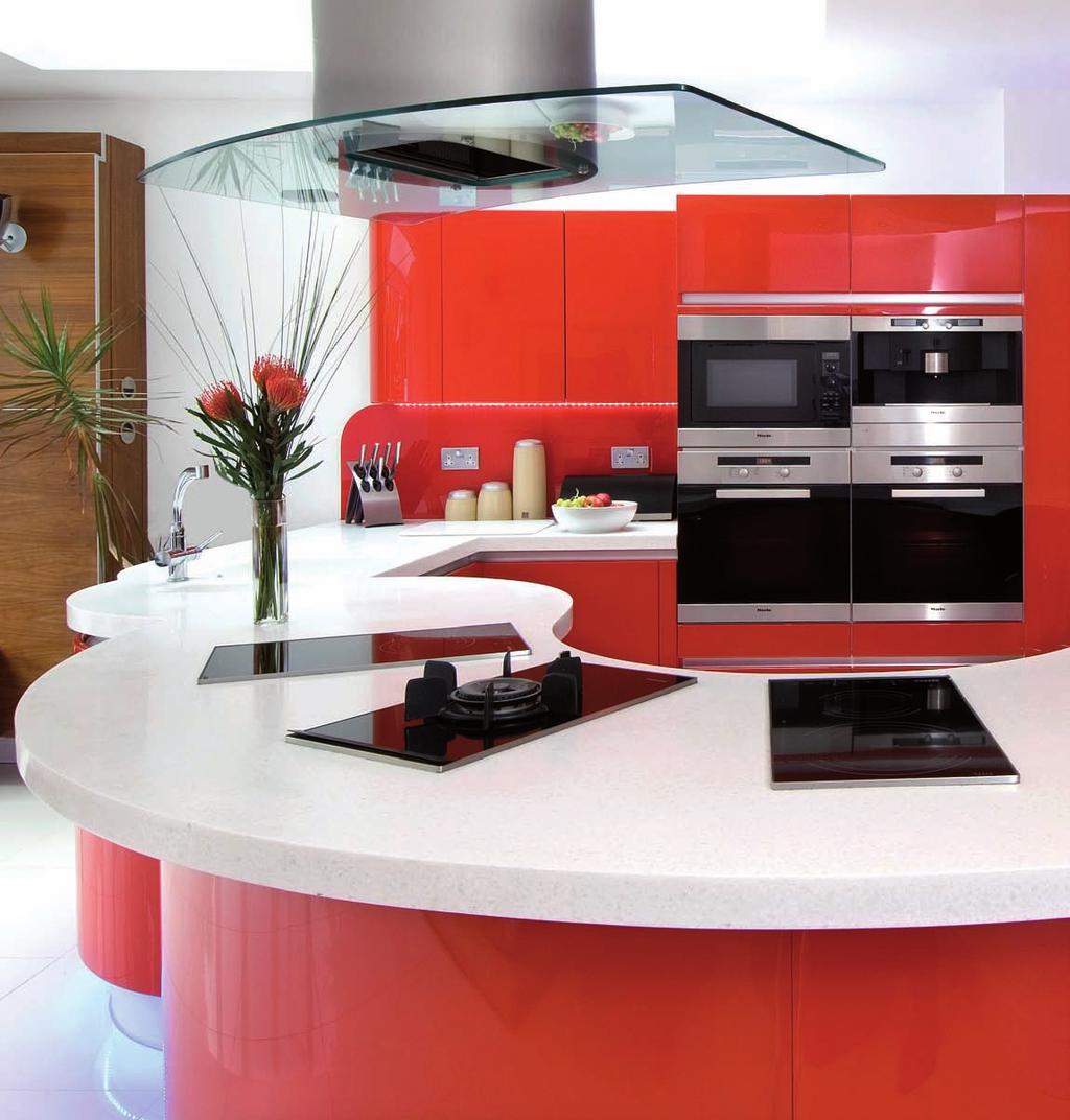 HI-MACS offers a wide selection of colours to combine with other materials. A strong material for a stunning kitchen.