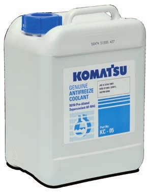 Komatsu Super-Coolant AF-NAC Komatsu Genuine AF-NAC super-coolant Enhanced with special additives for heavy-duty construction machinery, Komatsu Genuine AF-NAC super coolant is a non-amine,