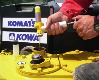 Komatsu Oil/Fuel & Wear Analysis (KOWA) KOWA - a health check for your machine The Komatsu Oil/Fuel & Wear